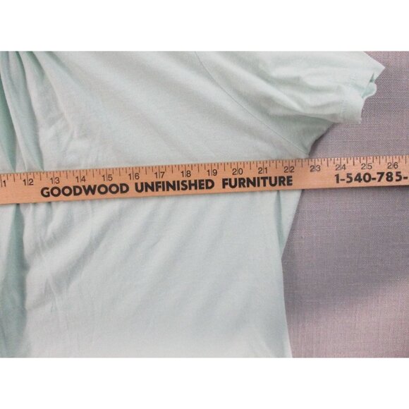 Just My Size Soft Mint Gathered Neck Plus Size Womens Top 16W Short Sleeve - Picture 4 of 8